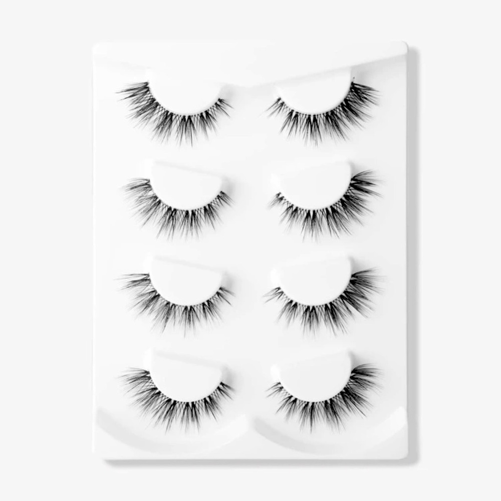 8 Pairs of Natural Lashes | Clear Invisible Band |  8mm - 12mm